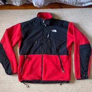 Men’s Red & Black Fleece NorthFace Jacket